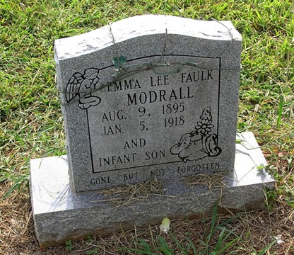 Modrall,Emma Lee Faulk and infant son