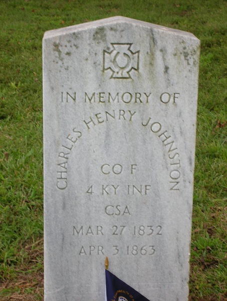 Charles Henry Johnston grave marker