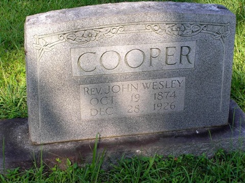 Cooper,Rev John Wesley