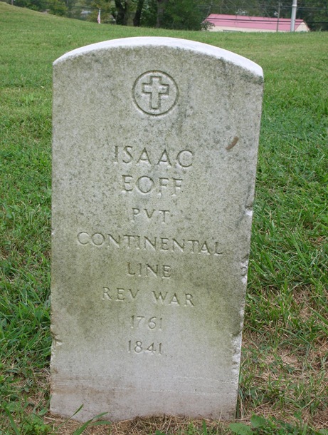 Isaac Eoff grave marker