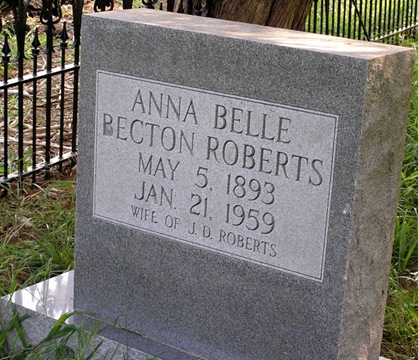 Roberts,Anna Belle Becton