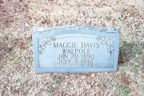 Tombstone - Maggie Davis WALPOLE